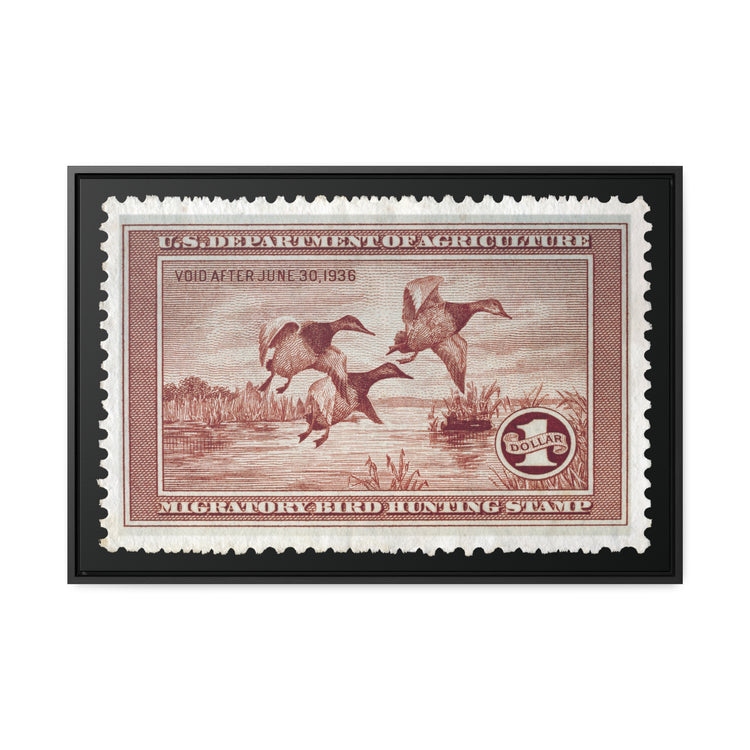 Official 1935 - 1936 Federal Duck Stamp - Canvas Sign