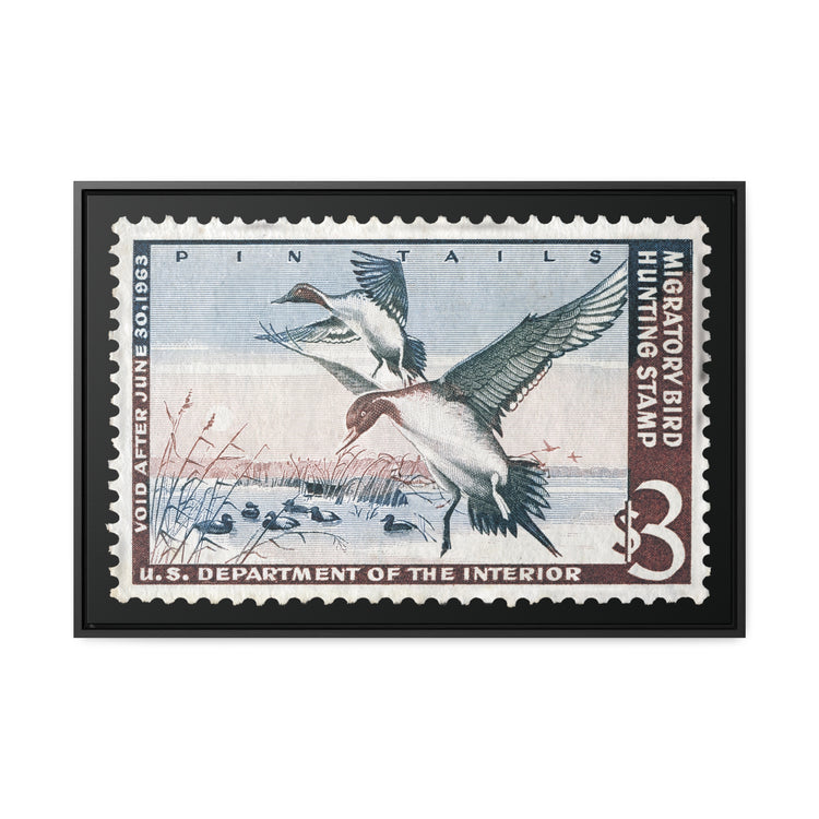 Official 1962 - 1963 Federal Duck Stamp - Canvas Sign