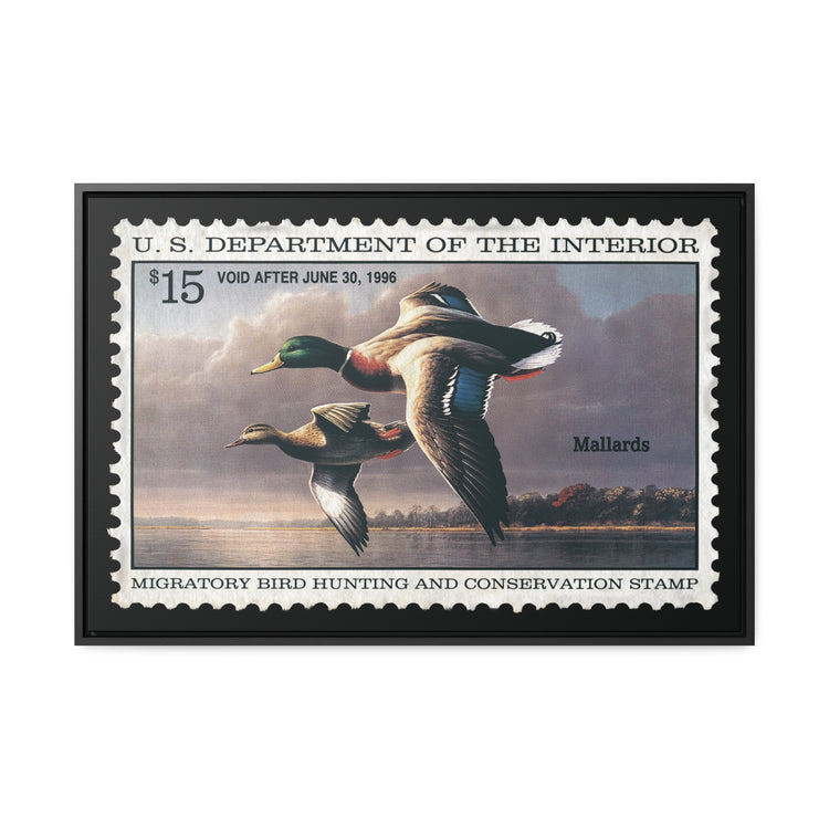 Official 1995 - 1996 Federal Duck Stamp - Canvas Sign