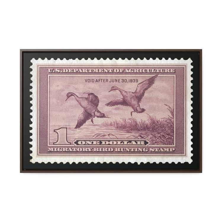 Official 1938 - 1939 Federal Duck Stamp - Canvas Sign