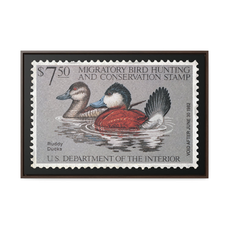 Official 1981 - 1982 Federal Duck Stamp - Canvas Sign