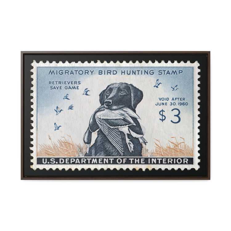 Official 1959 - 1960 Federal Duck Stamp - Canvas Sign