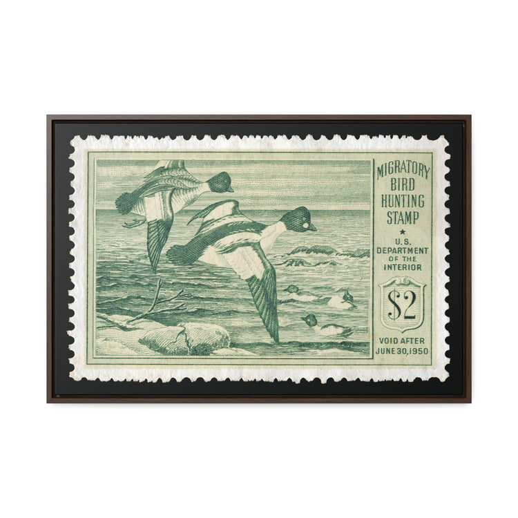 Official 1949 - 1950 Federal Duck Stamp - Canvas Sign