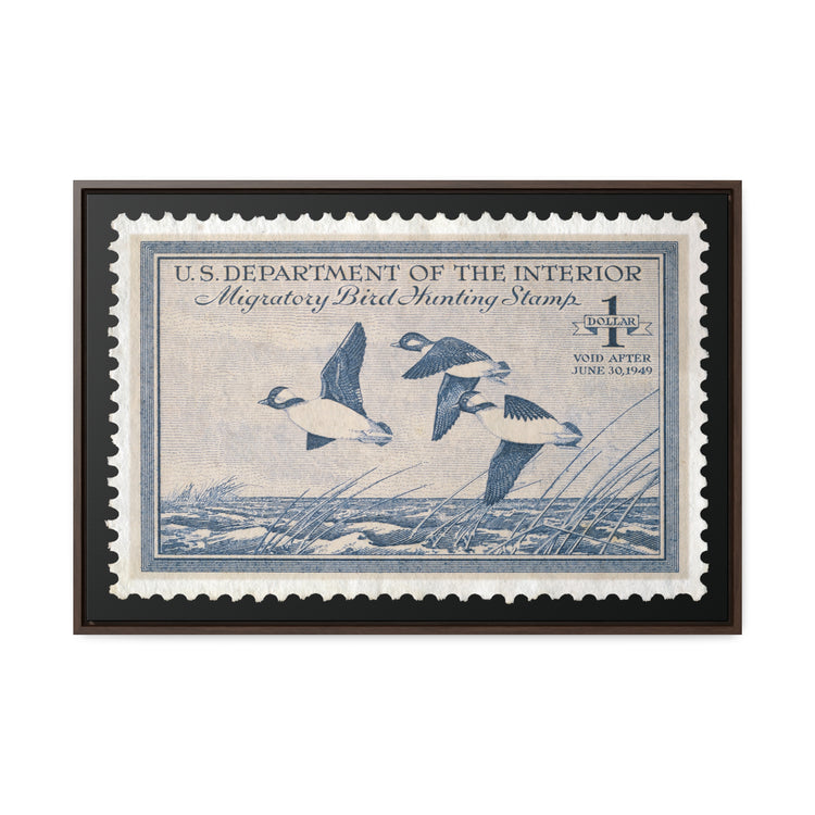 Official 1948 - 1949 Federal Duck Stamp - Canvas Sign