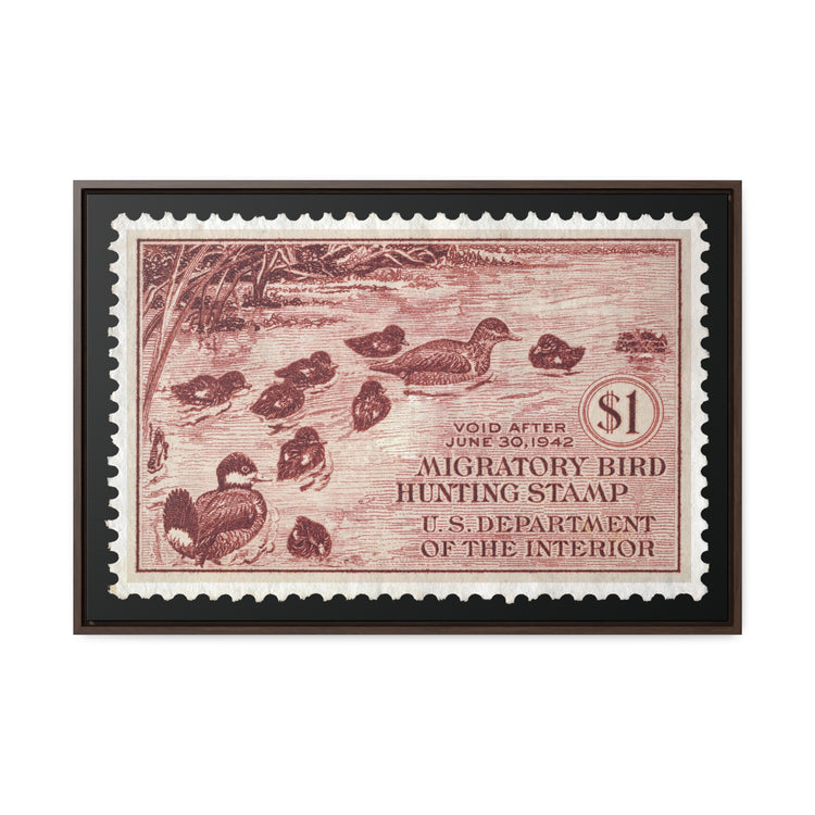 Official 1941 - 1942 Federal Duck Stamp - Canvas Sign