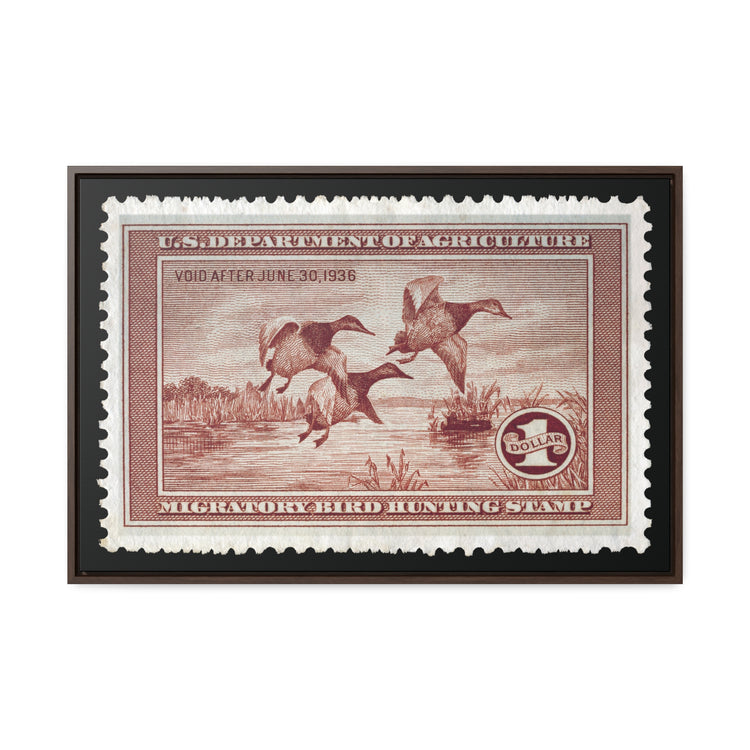 Official 1935 - 1936 Federal Duck Stamp - Canvas Sign