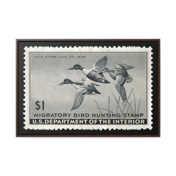 Official 1945 - 1946 Federal Duck Stamp - Canvas Sign