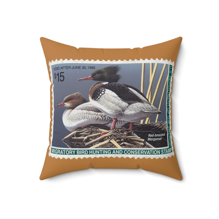 Official 1994-1995 Federal Duck Stamp - Light Brown Pillow