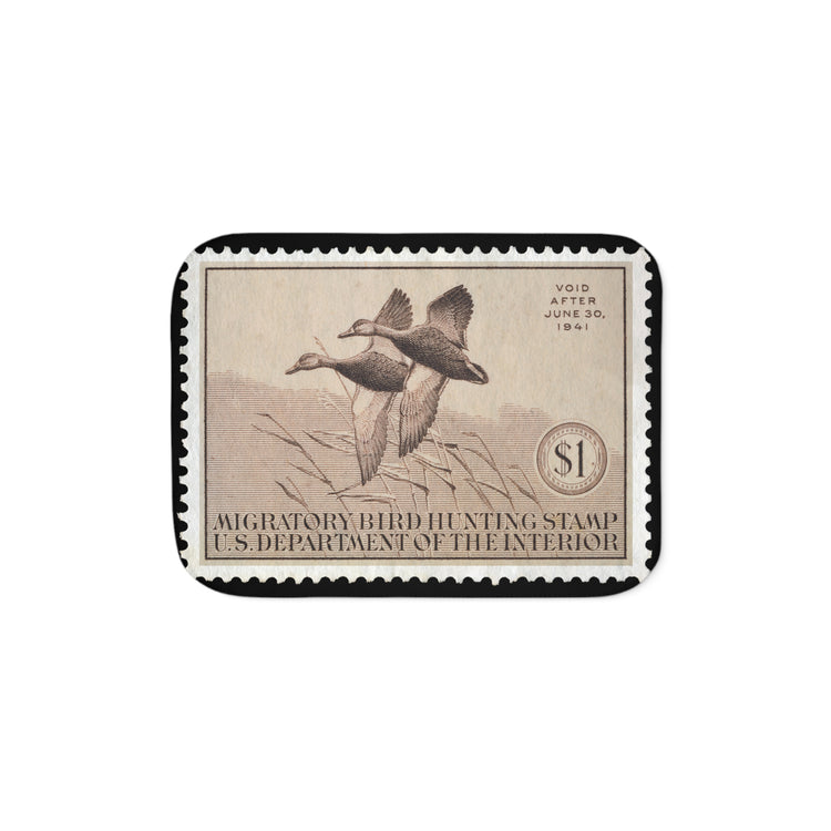 Official 1940-1941 Federal Duck Stamp - Sherpa Blanket