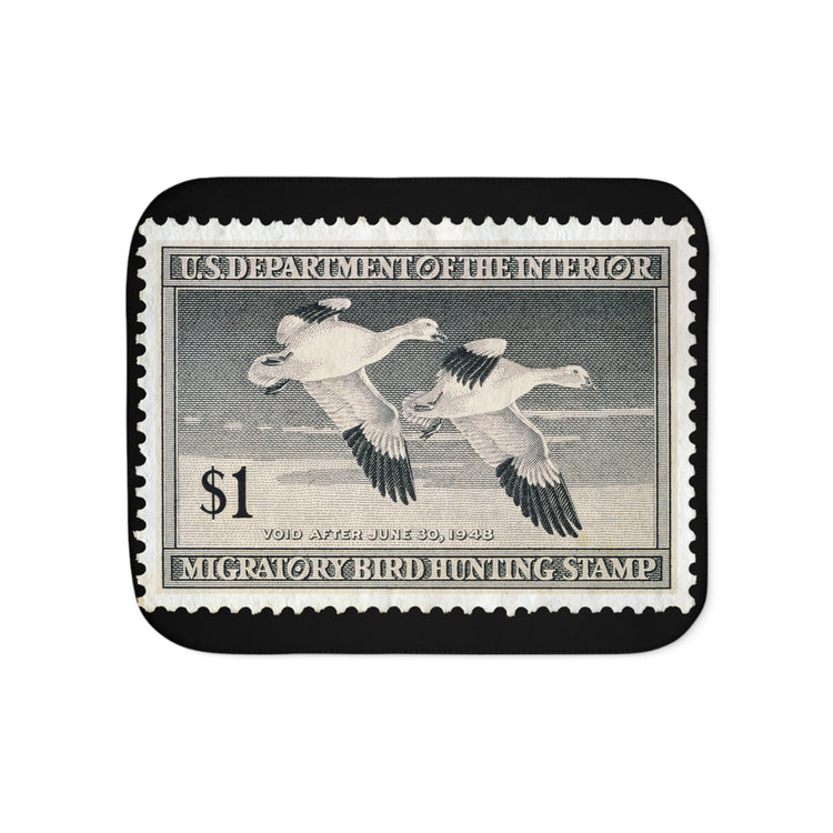 Official 1947-1948 Federal Duck Stamp - Sherpa Blanket