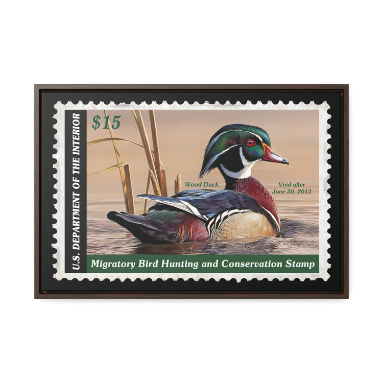 Official 2012 - 2013 Federal Duck Stamp - Framed Canvas Sign