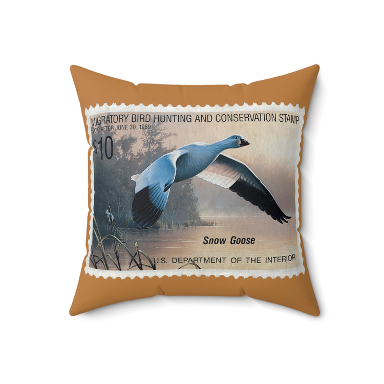 Official 1988-1989 Federal Duck Stamp - Light Brown Pillow