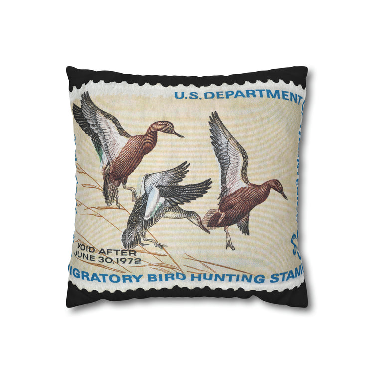 Official 1971-1972 Federal Duck Stamp - Zippered Pillow Cover