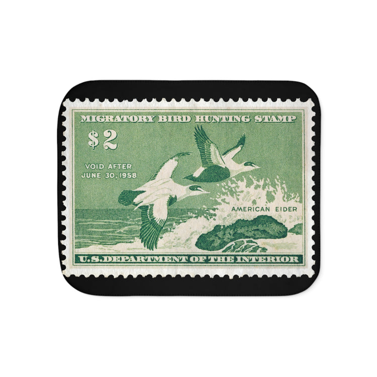 Official 1957-1958 Federal Duck Stamp - Sherpa Blanket