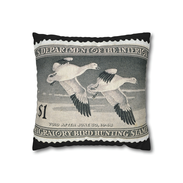 Official 1947-1948 Federal Duck Stamp - Zippered Pillow Cover