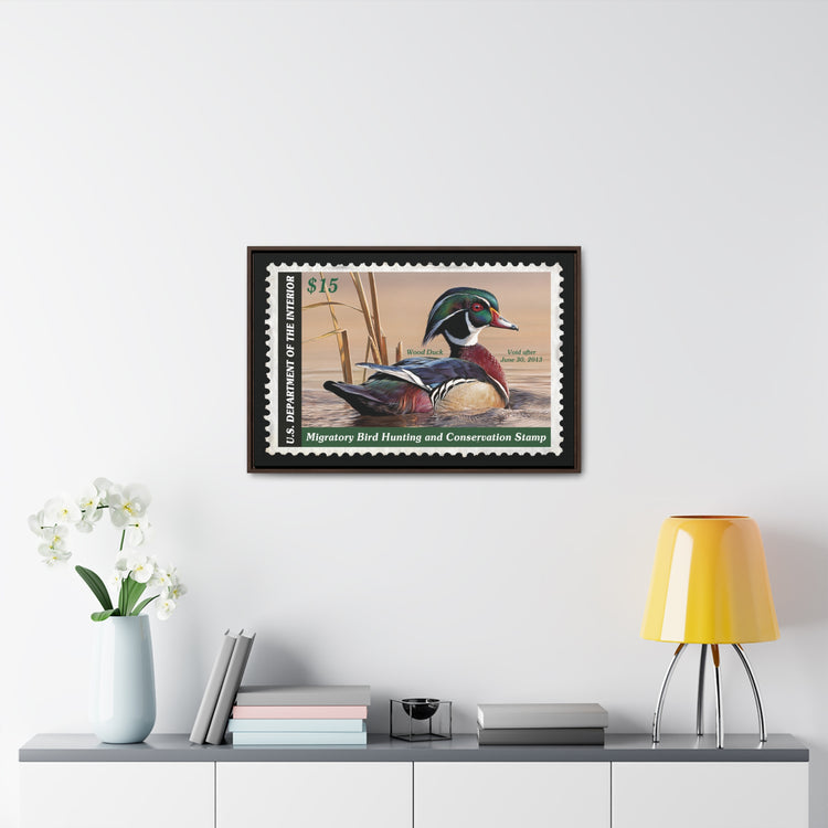 Official 2012 - 2013 Federal Duck Stamp - Framed Canvas Sign