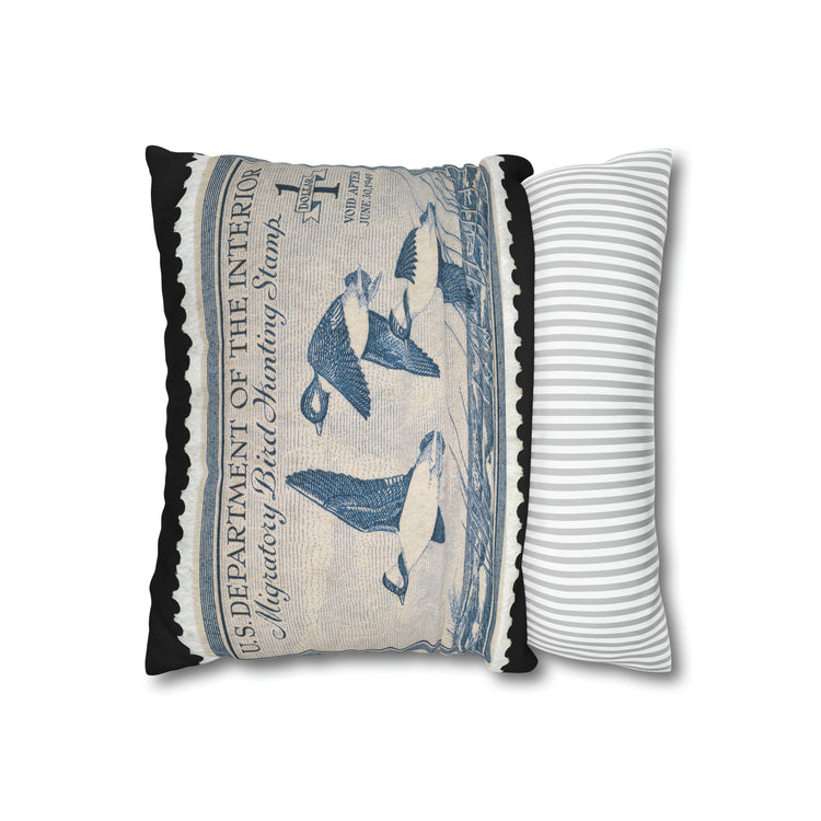 Official 1948-1949 Federal Duck Stamp - Zippered Pillow Cover