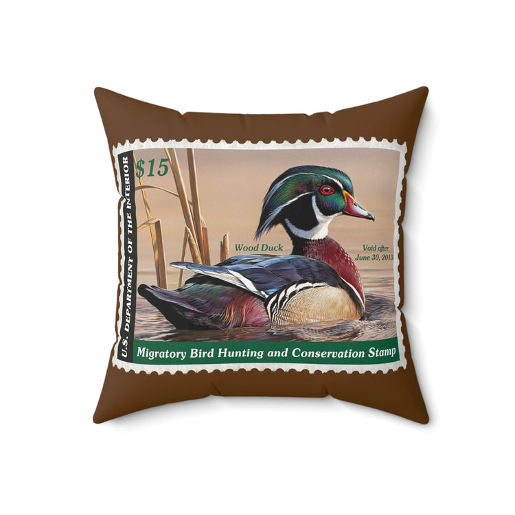 Official 2012-2013 Federal Duck Stamp - Brown Pillow