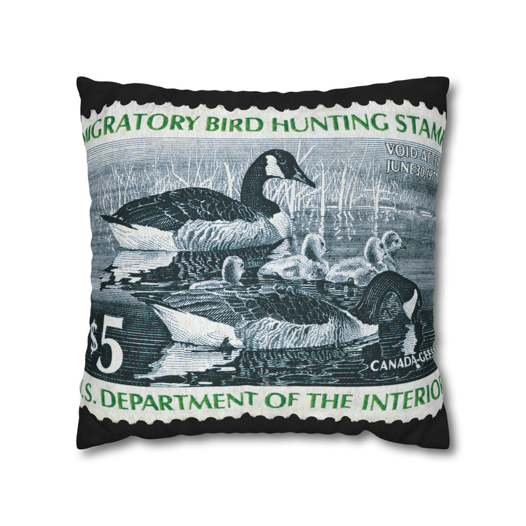 Official 1976-1977 Federal Duck Stamp - Zippered Pillow Cover