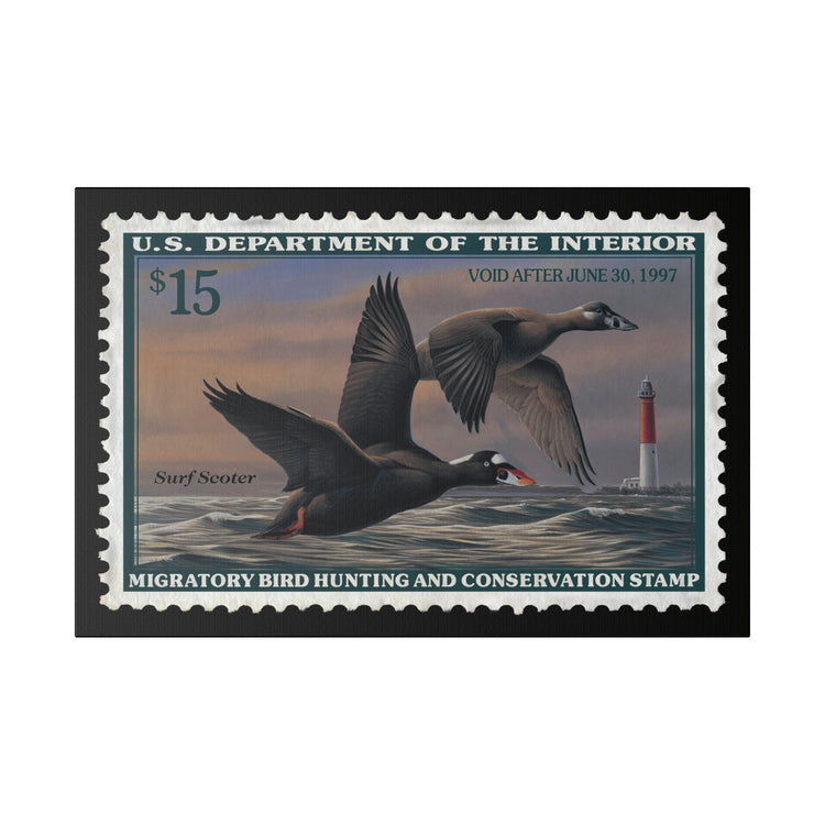 Official 1996 - 1997 Federal Duck Stamp - Canvas Sign